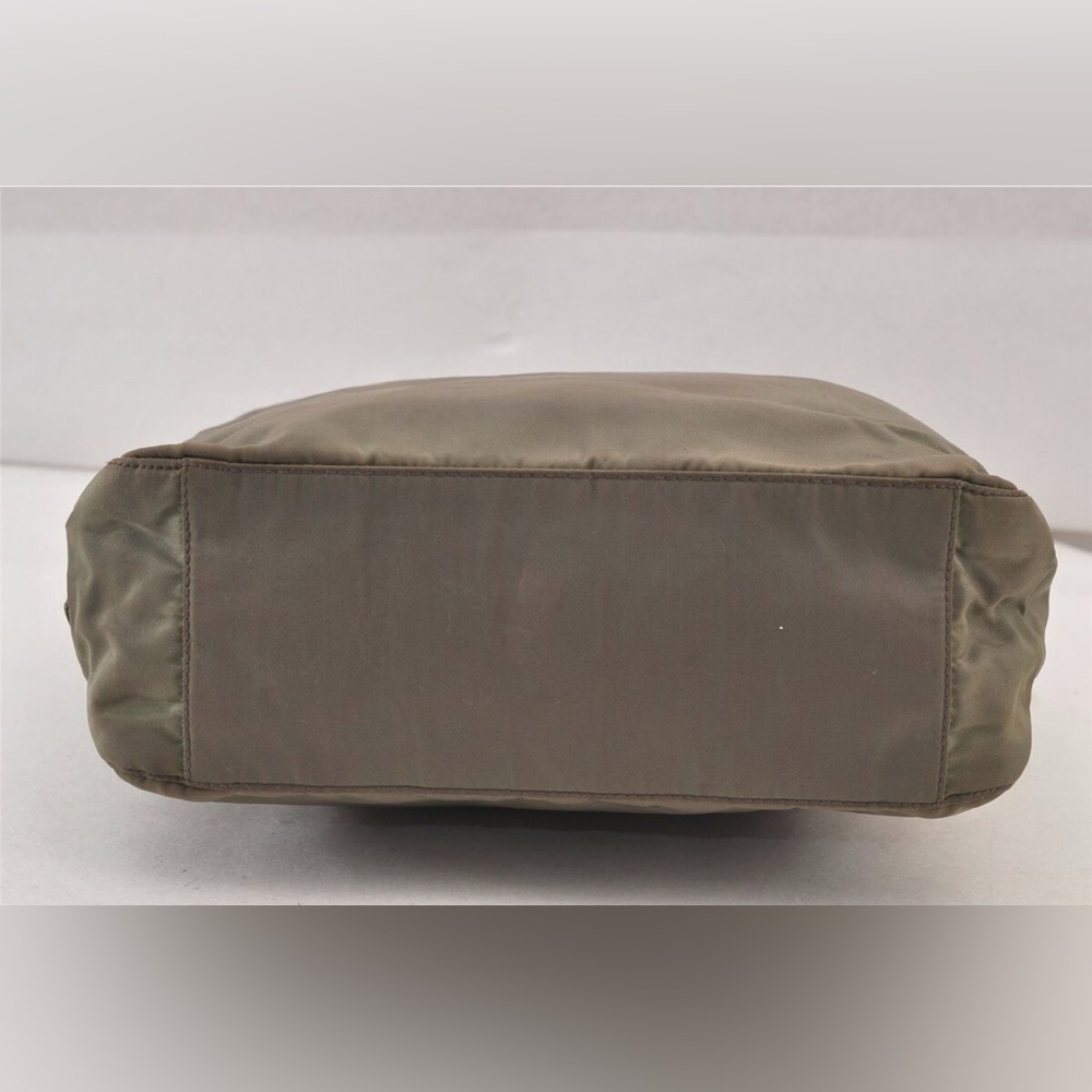 Authentic PRADA Nylon Tessuto Shoulder Tote Bag Khaki - Picture 4 of 12